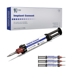Цемент для імплантів, коронок, мостових конструкцій DSI Semi-Permament Implant Cement, 3 шприця, 25,8 г + 15 насадок.