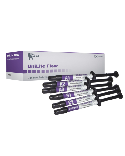 Композит текучий DSI UniLite Flow NanoHybrid LC, 2 шприца.x 2 г, відтінок A1 Композит текучий DSI UniLite Flow NanoHybrid LC, 2 шприца.x 2 г, відтінок A1