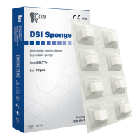 Гемостатична стерильна губка DSI Sponge,  Куб 10x10х10 мм.