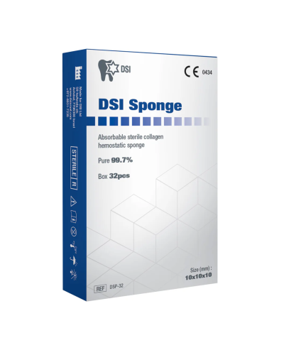 Гемостатична стерильна губка DSI Sponge,  Куб 10x10х10 мм.