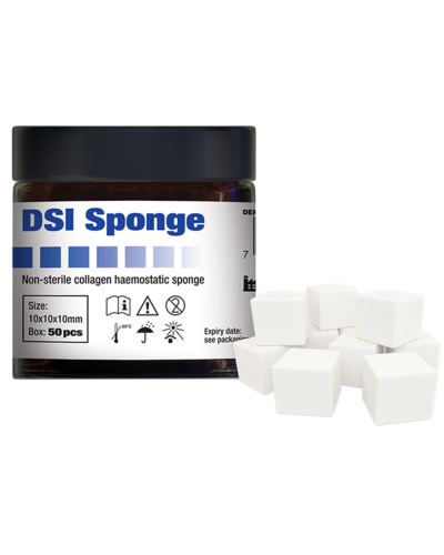 Гемостатична губка DSI Sponge,  Куб 10x10х10 мм.