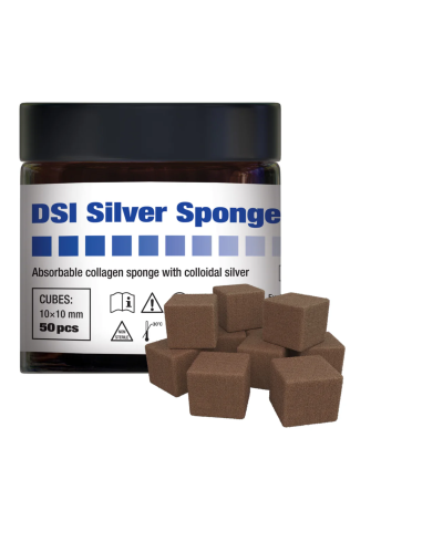 Гемостатична губка DSI Silver Sponge, Куб 10х10х10 мм.