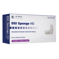 Колагенова стерильна губка високої щільності DSI Sponge HD Hemostatic Sterile Plugs 20x10 мм,