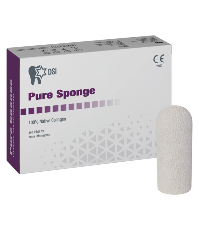 Колагенова губка DSI Pure Sponge, Циліндр ⌀10x20 мм.