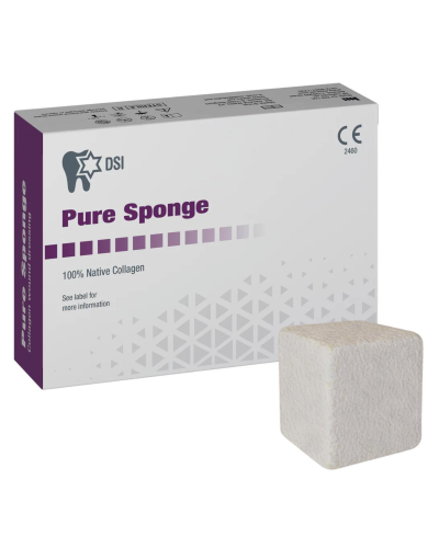 Колагенова губка DSI Pure Sponge,  Куб 10x10 мм.