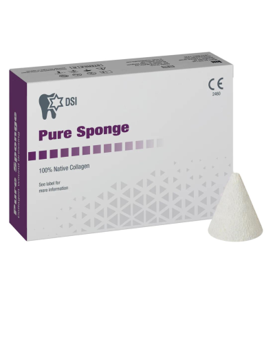 Колагенова губка  DSI Pure Sponge,  Конус ⌀4x7 мм.