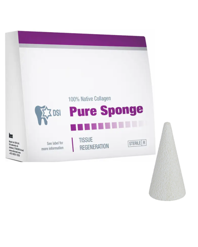 Колагенова губка DSI Pure Sponge,  Конус ⌀5x15 мм.