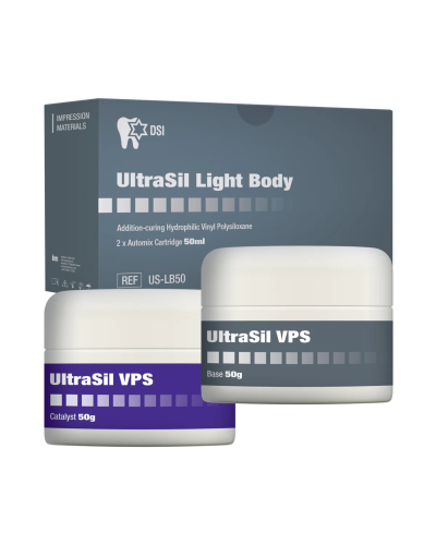Відбитковий матеріал DSI UltraSil VPS Putty, Пробний набір: 50 мл основи + 50 мл каталізатора
