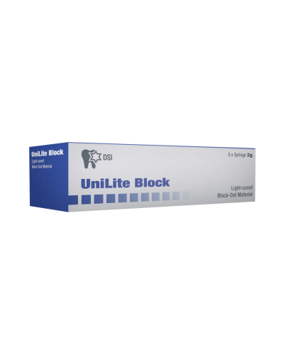 Смола світлового затвердіння DSI UniLite Block-Out, 5 шприців по 2 г. Смола світлового затвердіння DSI UniLite Block-Out, 5 шприців по 2 г.