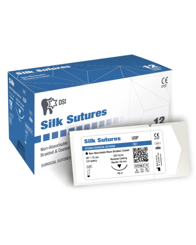 Хірургічний шовний матеріал Шовк DSI Silk Sutures, USP 3/0 Хірургічний шовний матеріал Шовк DSI Silk Sutures, USP 3/0
