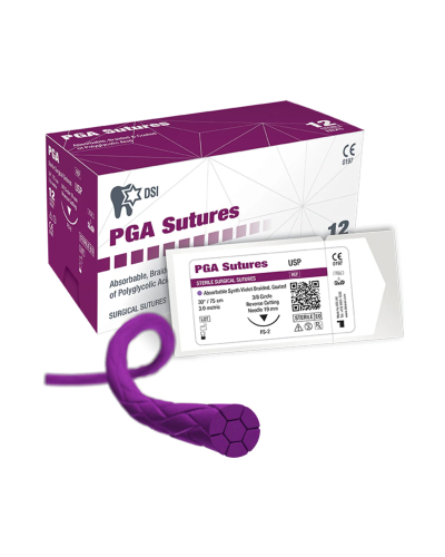 Хірургічний шовний матеріал Полігліколід (ПГА) DSI Polyglycolic Acid Sutures PGA, USP 5/0