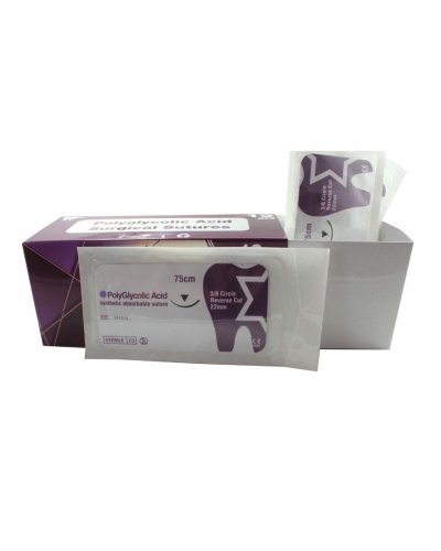 Хірургічний шовний матеріал Полігліколід (ПГА) DSI Polyglycolic Acid Sutures PGA, USP 5/0