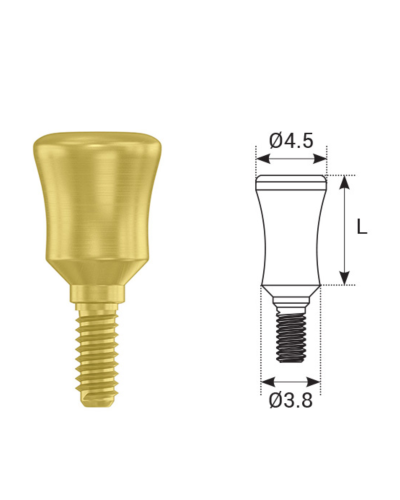 Формувач ясен DSI Healing Cap Concave ⌀4.5 мм, внутрішній шестигранник ⌀2,42, 2 мм Формувач ясен DSI Healing Cap Concave ⌀4.5 мм, внутрішній шестигранник ⌀2,42, 2 мм