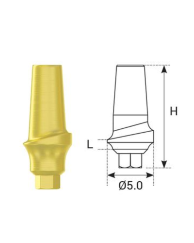 Абатмент титановий прямий DSI Titanium Concave Straight Abutment Hex ⌀2.42, 1 мм Абатмент титановий прямий DSI Titanium Concave Straight Abutment Hex ⌀2.42, 1 мм